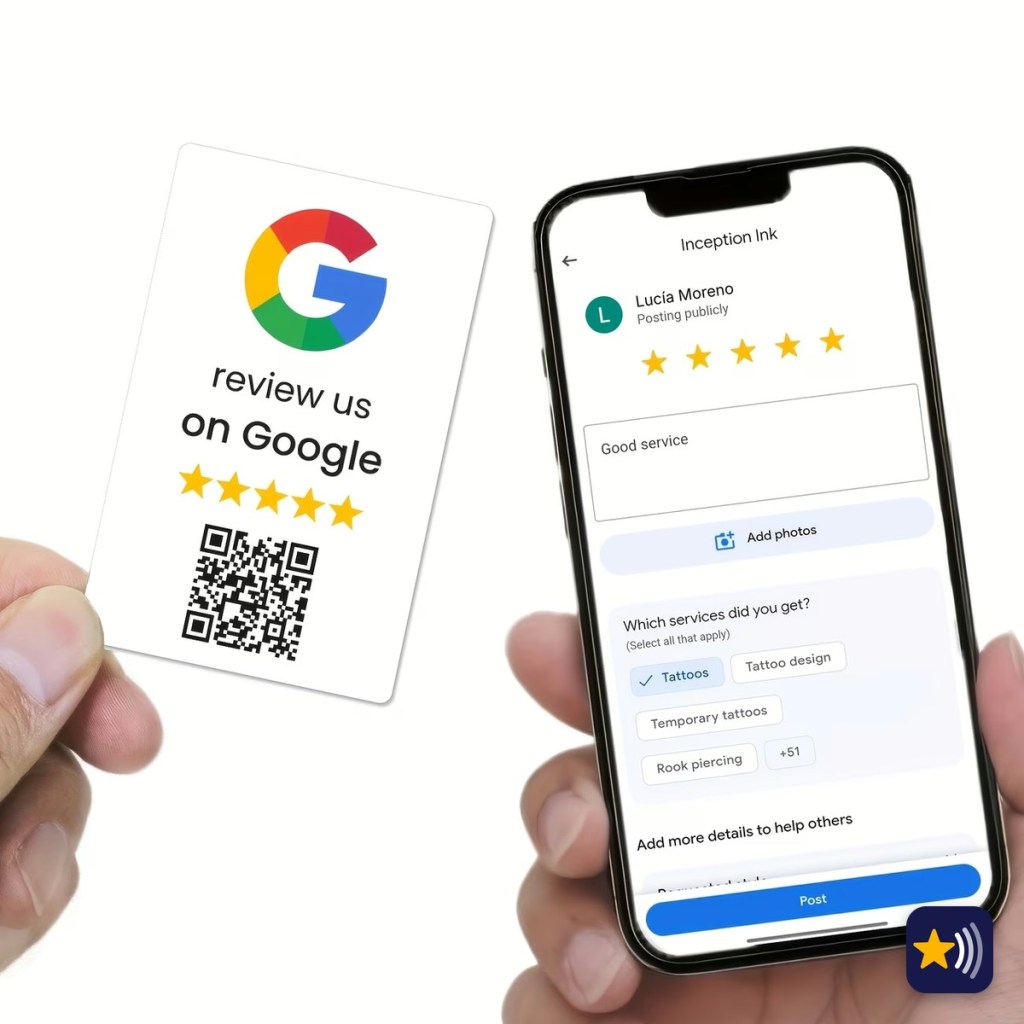 Placa Sencilla toka de reseñas Google